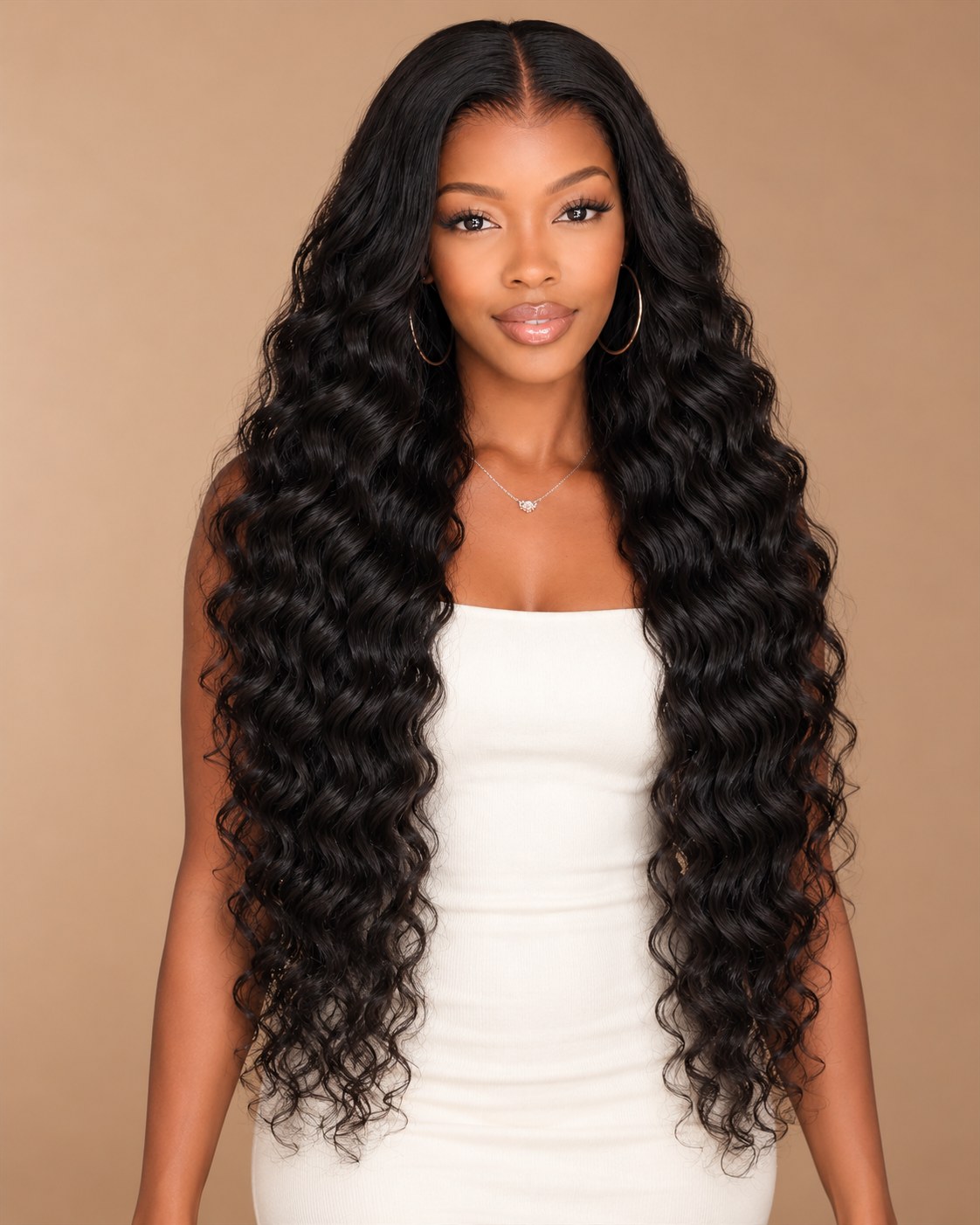 30" Deep Wave Lace Front Wig — Deep wave, 13x6 lace front