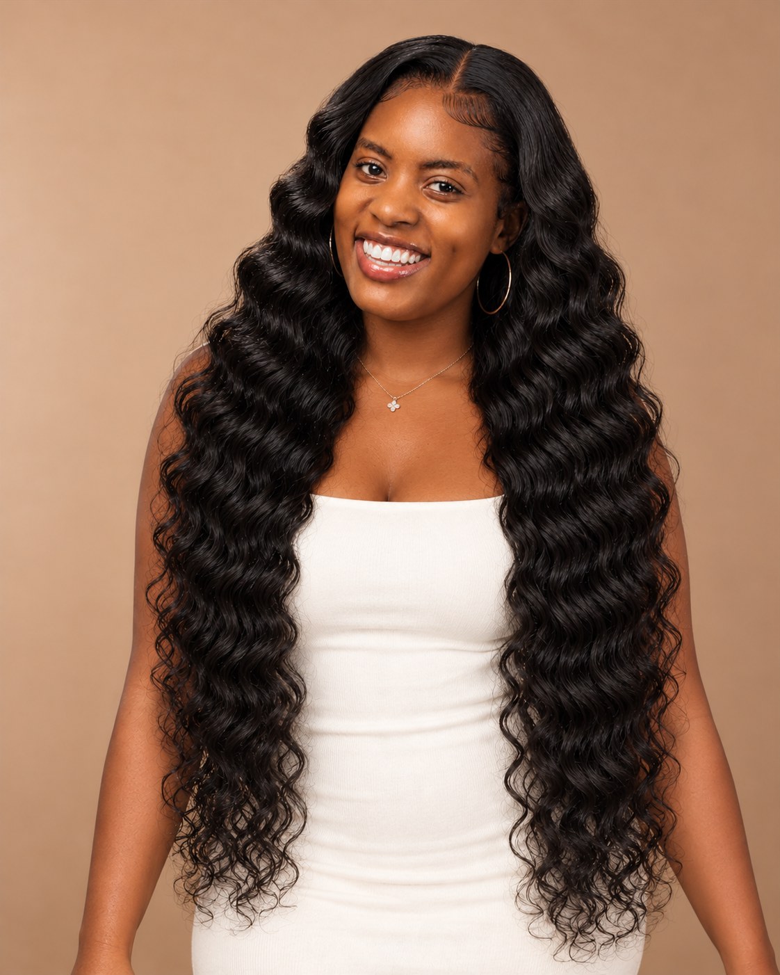 30" Deep Wave Lace Front Wig — model look 2