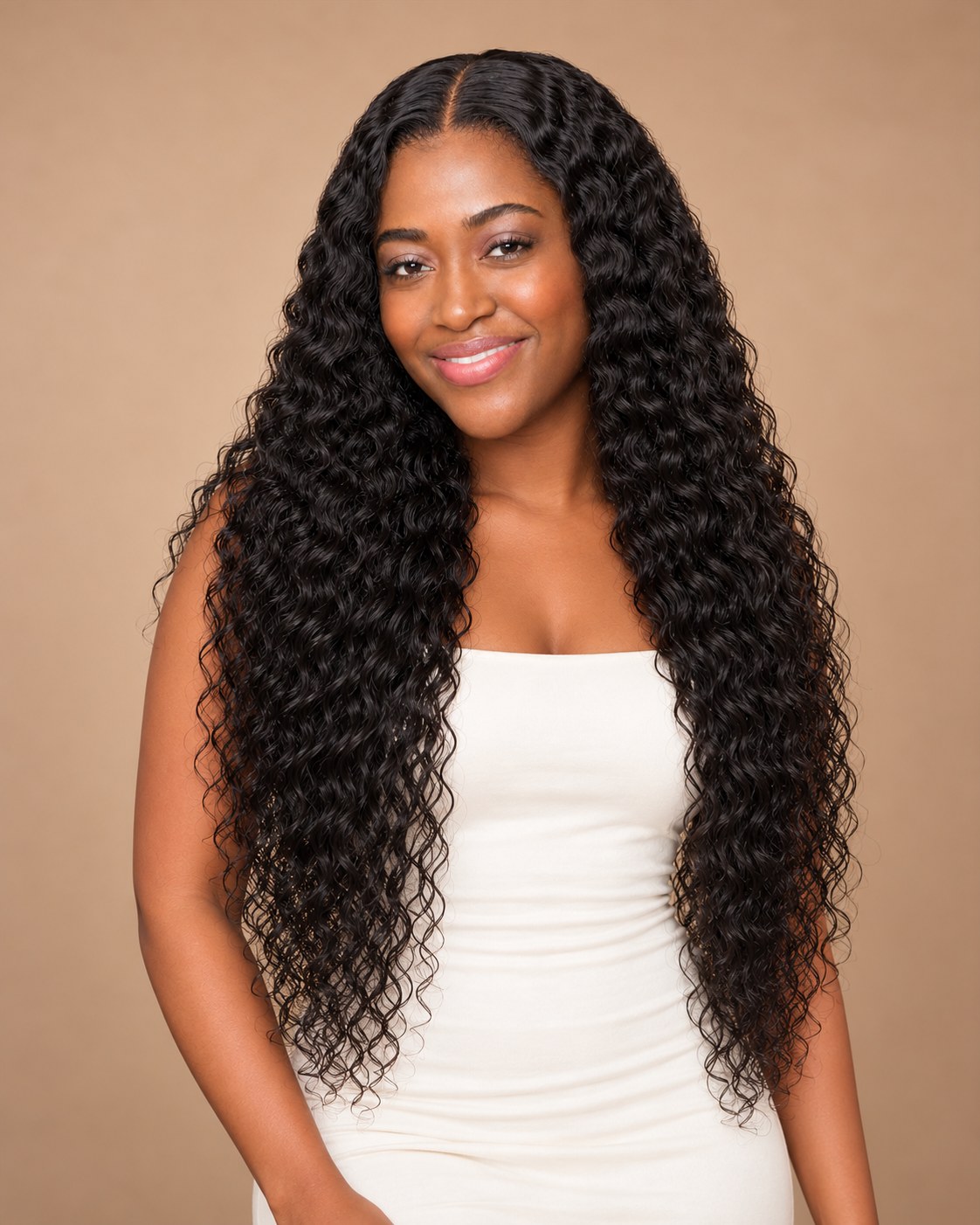 Water Wave Lace Front Wig — model look 3