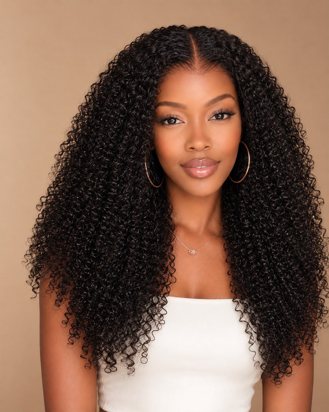 Kinky Curly 4B/4C Lace Front Wig — Kinky curly, 5x5 closure
