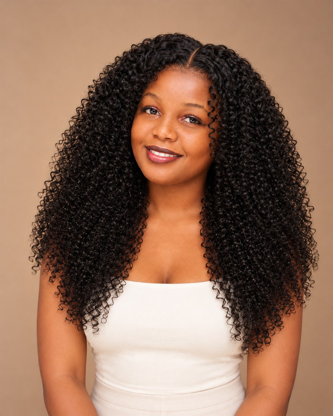 Kinky Curly 4B/4C Lace Front Wig — model look 2
